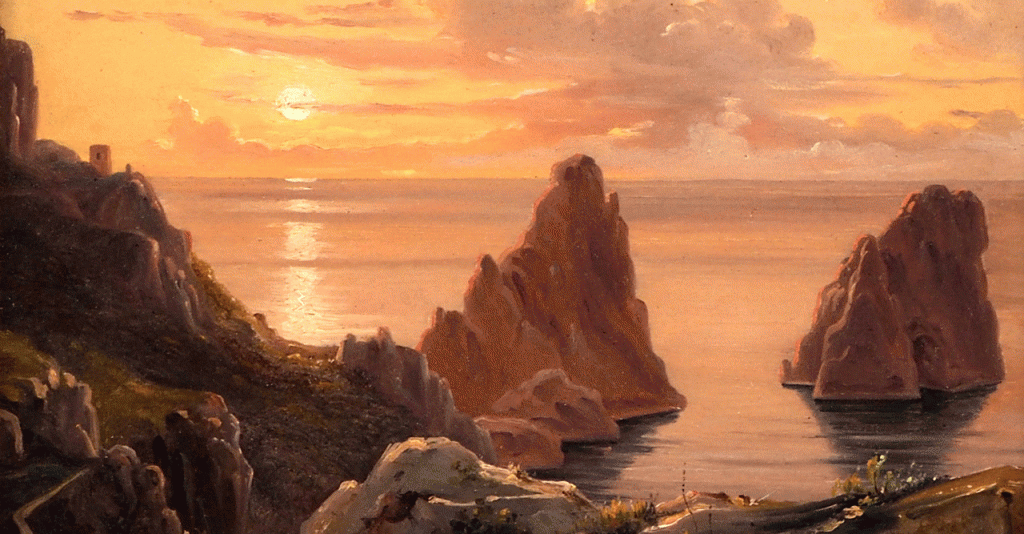 clausen-dahl-die-faraglioni-nach-sonnenaufgang