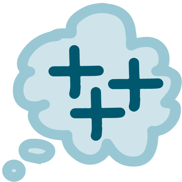 Positive Affirmationen Wolke Plus