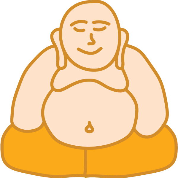 Intuition Bauchgefühl Happy Buddha