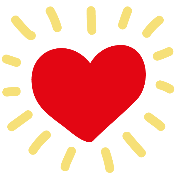 Icon: Strahlendes Herz Gesund und glücklich